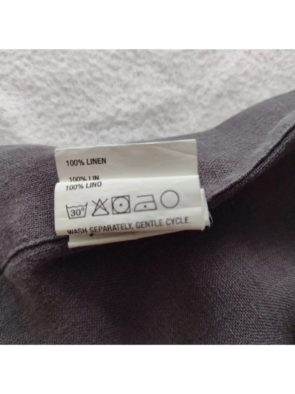 Crate and Barrel Linen Napkins Charcoal Gray Set of 4 20
